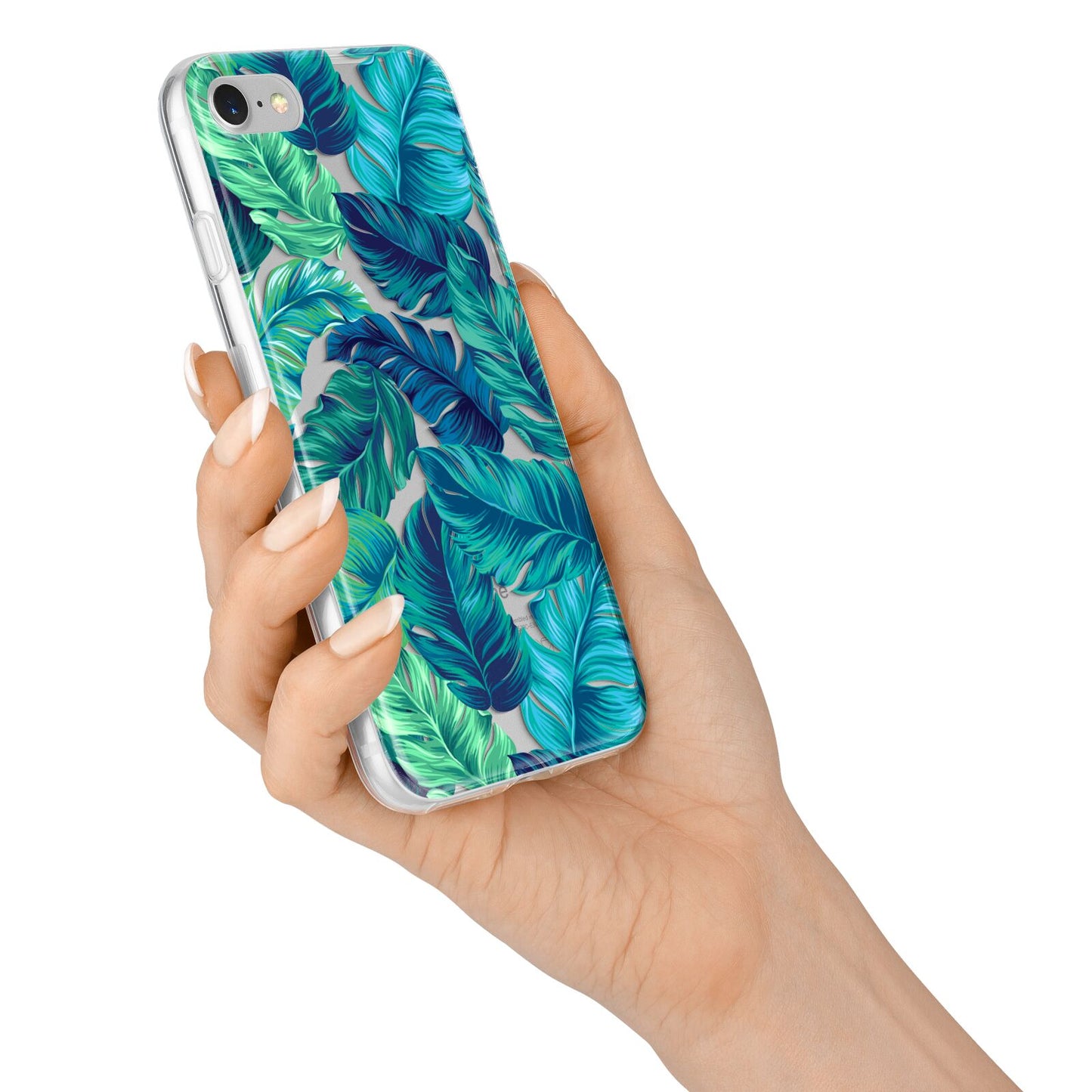 Tropical Leaves iPhone 7 Bumper Case on Silver iPhone Alternative Image