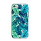 Tropical Leaves iPhone 8 Bumper Case on Silver iPhone