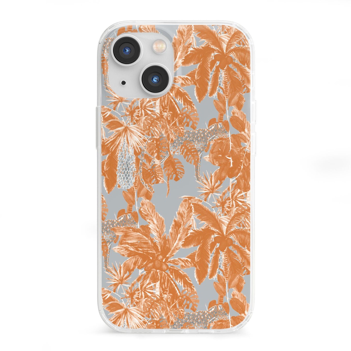 Tropical iPhone 13 Mini Clear Bumper Case