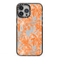 Tropical iPhone 13 Pro Max Black Impact Case on Silver phone