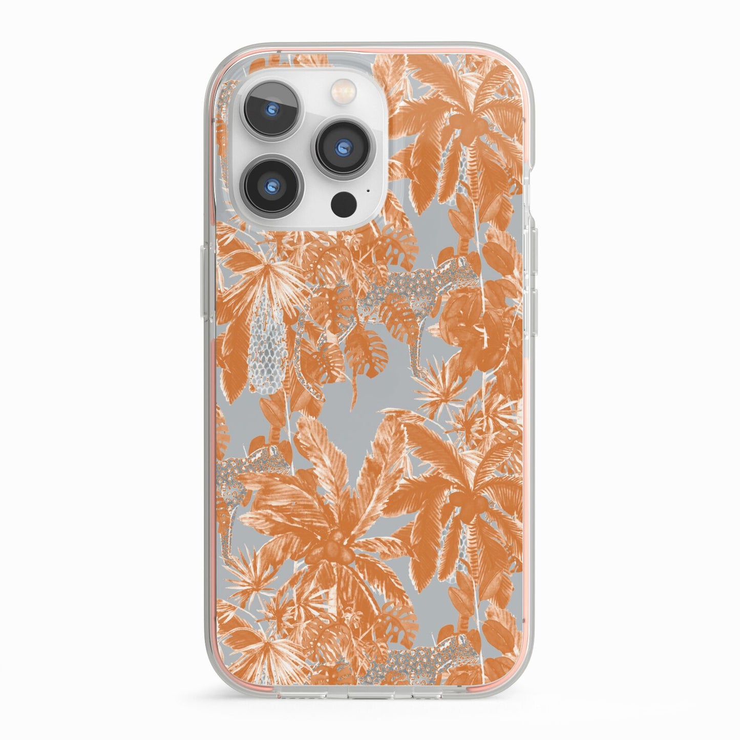 Tropical iPhone 13 Pro TPU Impact Case with Pink Edges