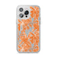 Tropical iPhone 14 Pro Max Clear Tough Case Silver