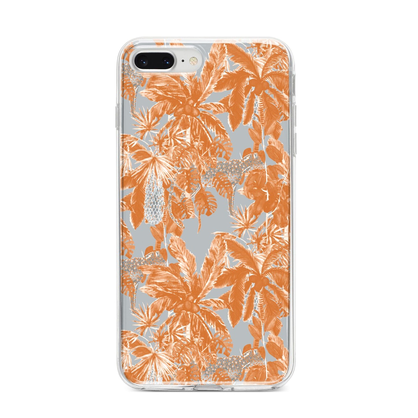 Tropical iPhone 8 Plus Bumper Case on Silver iPhone