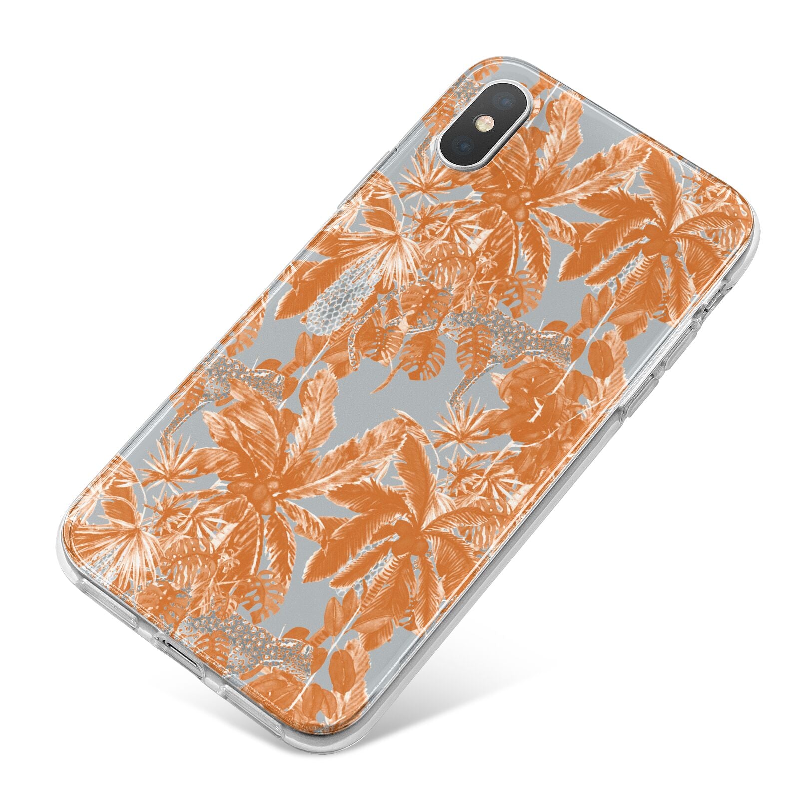 Tropical iPhone X Bumper Case on Silver iPhone