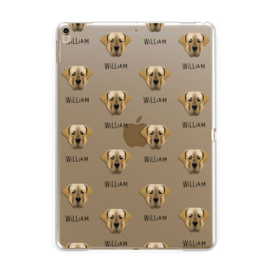 Turkish Kangal Dog Icon with Name Apple iPad Gold Case