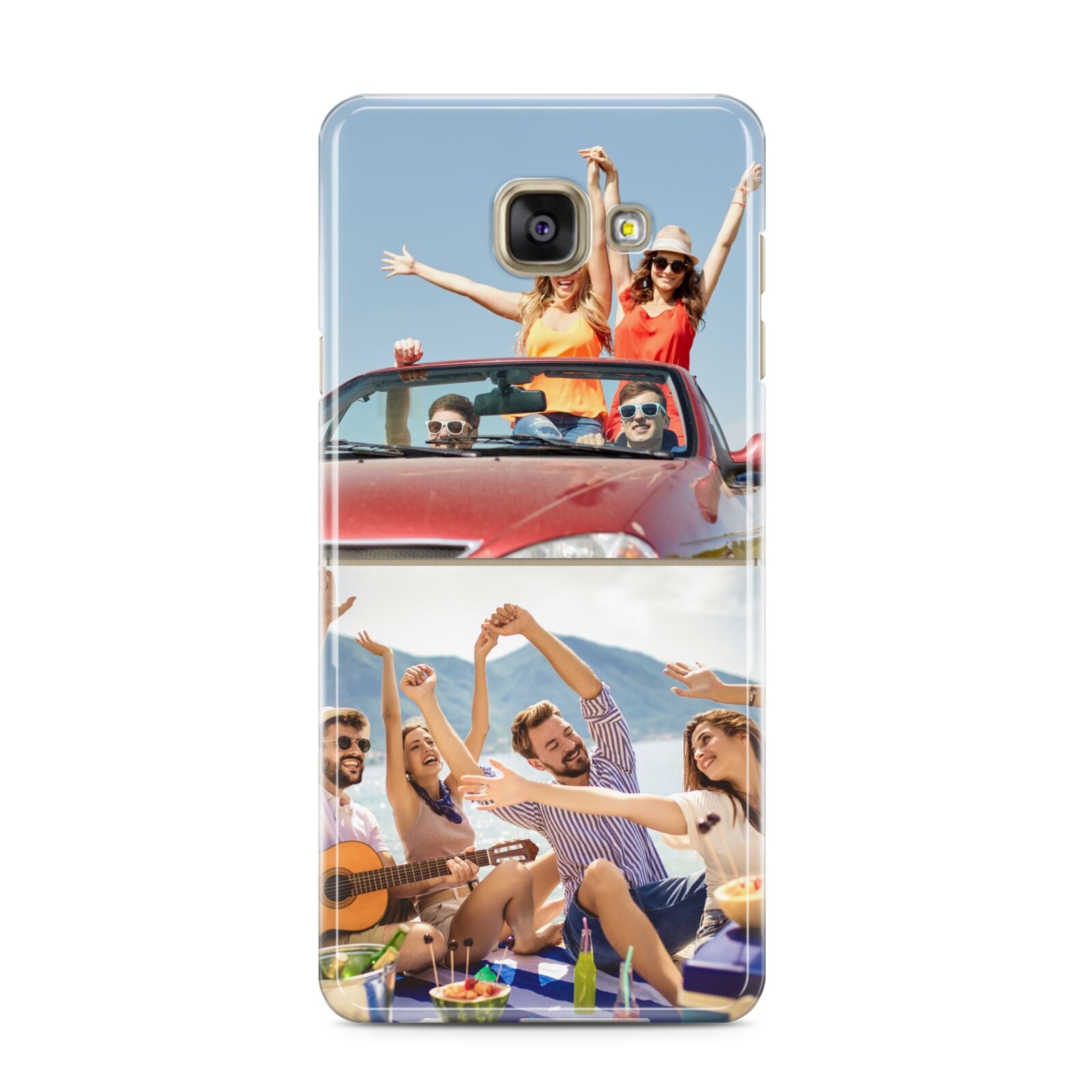 Two Photo Samsung Galaxy A3 2016 Case on gold phone