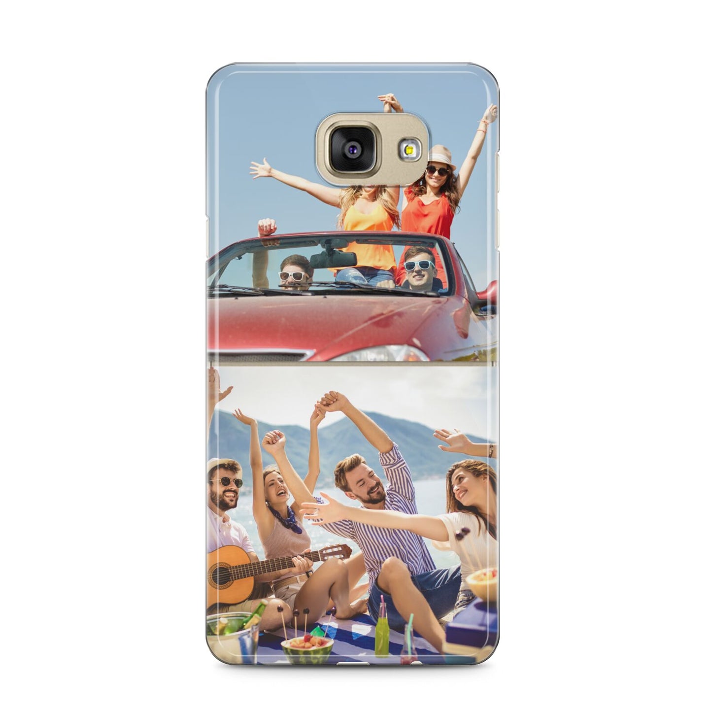 Two Photo Samsung Galaxy A5 2016 Case on gold phone