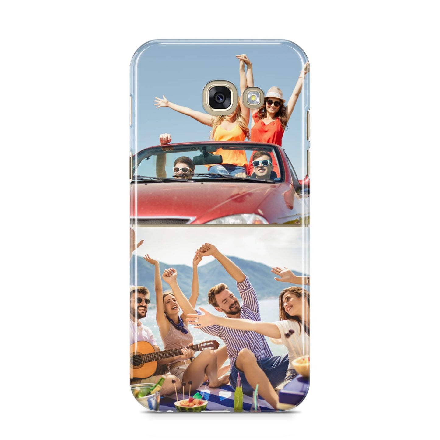 Two Photo Samsung Galaxy A5 2017 Case on gold phone