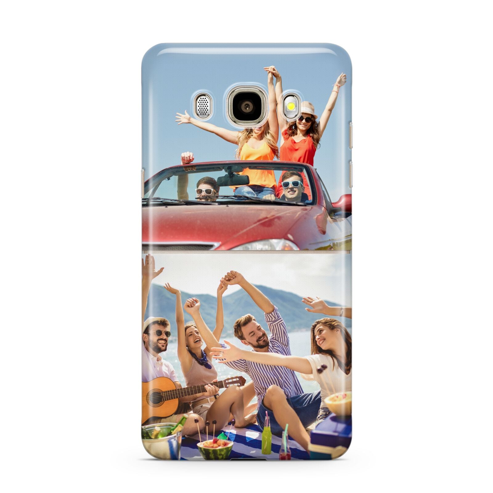 Two Photo Samsung Galaxy J7 2016 Case on gold phone