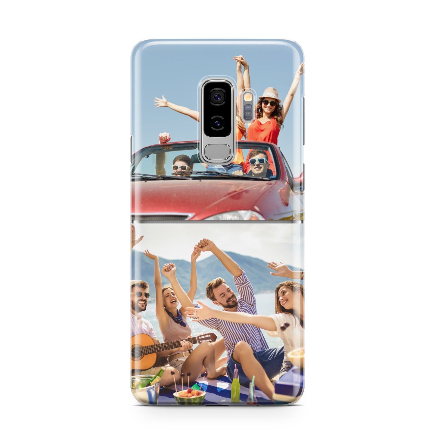 Two Photo Samsung Galaxy S9 Plus Case on Silver phone