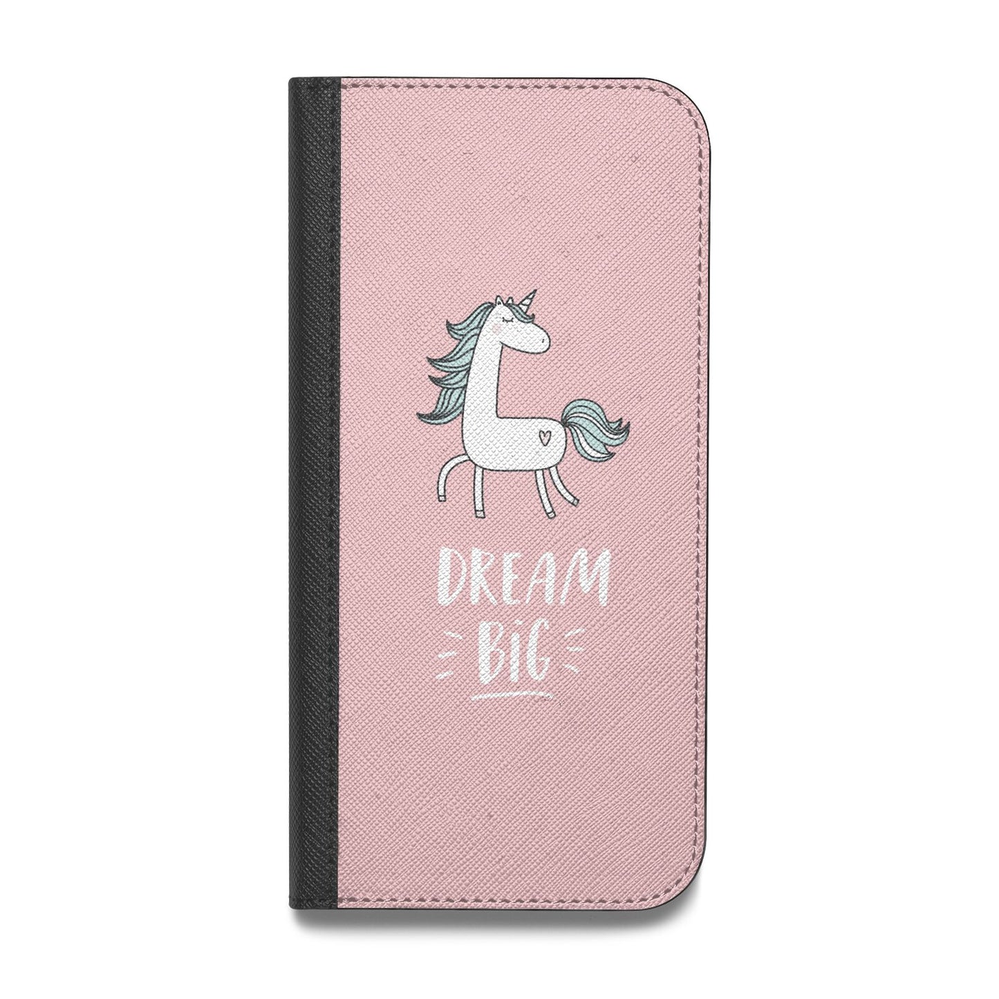 Unicorn Print Dream Big Vegan Leather Flip Samsung Case