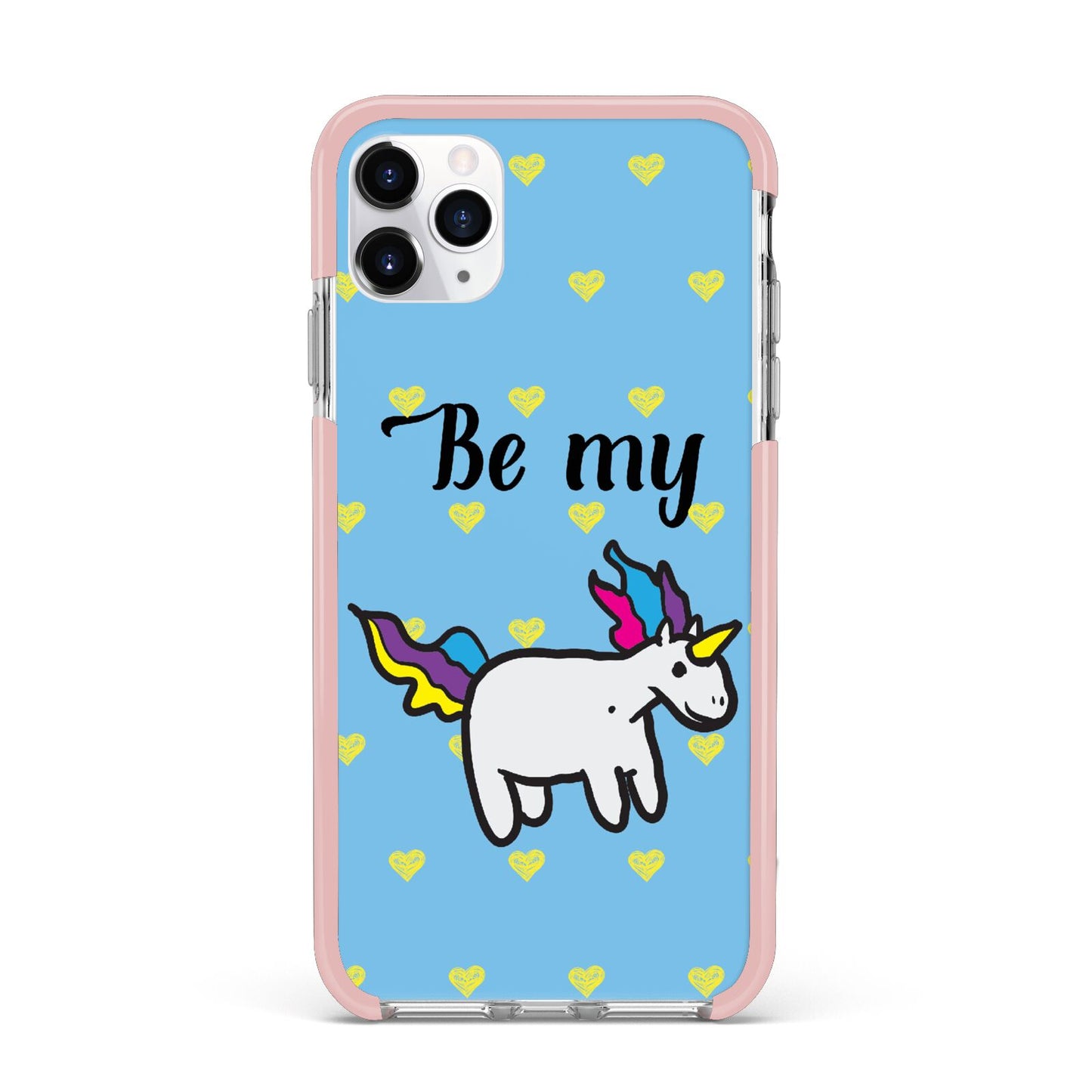 Valentines Be My Unicorn iPhone 11 Pro Max Impact Pink Edge Case