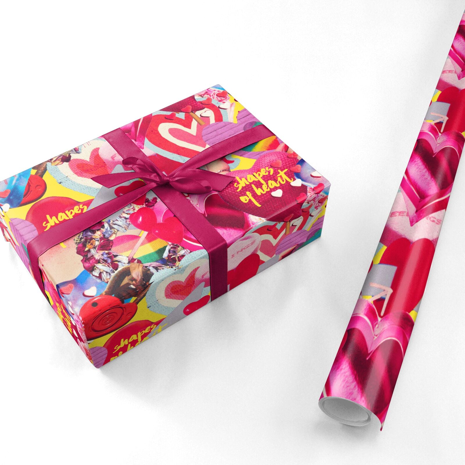Valentines Cut Outs Personalised Wrapping Paper