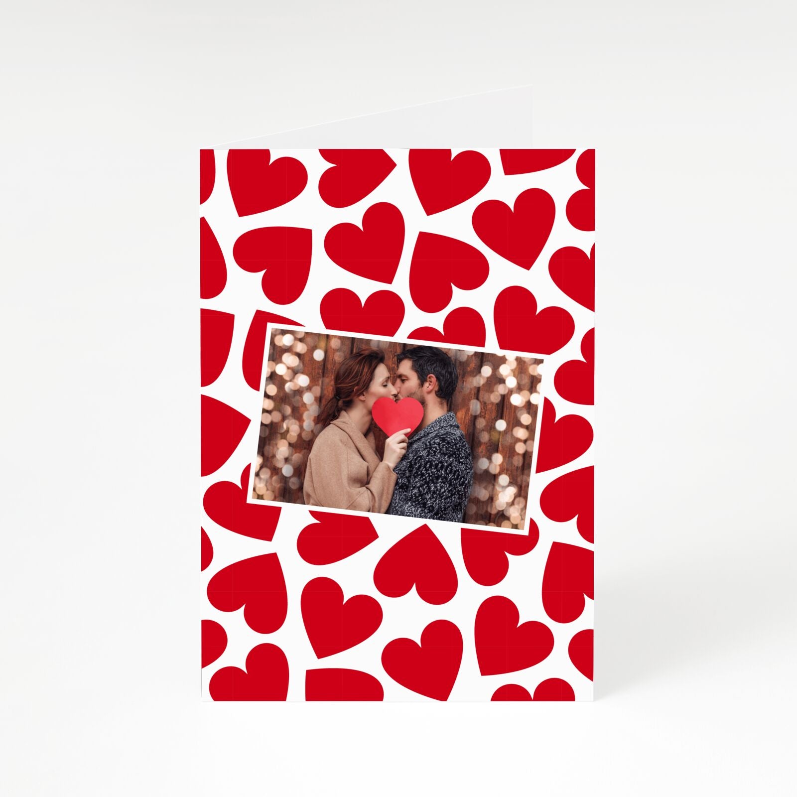 Valentines Day Heart Photo Personalised A5 Greetings Card