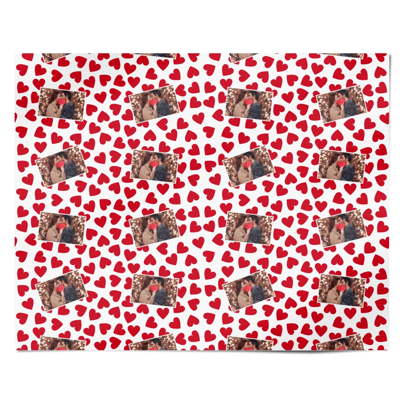 Valentines Day Heart Photo Personalised Personalised Wrapping Paper Alternative
