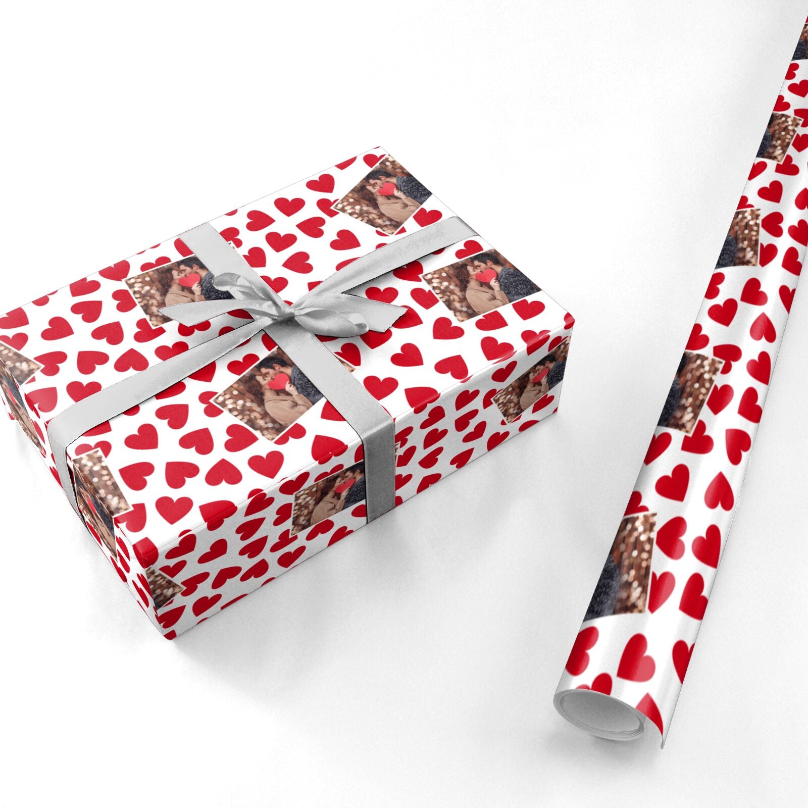 Valentines Day Heart Photo Personalised Personalised Wrapping Paper