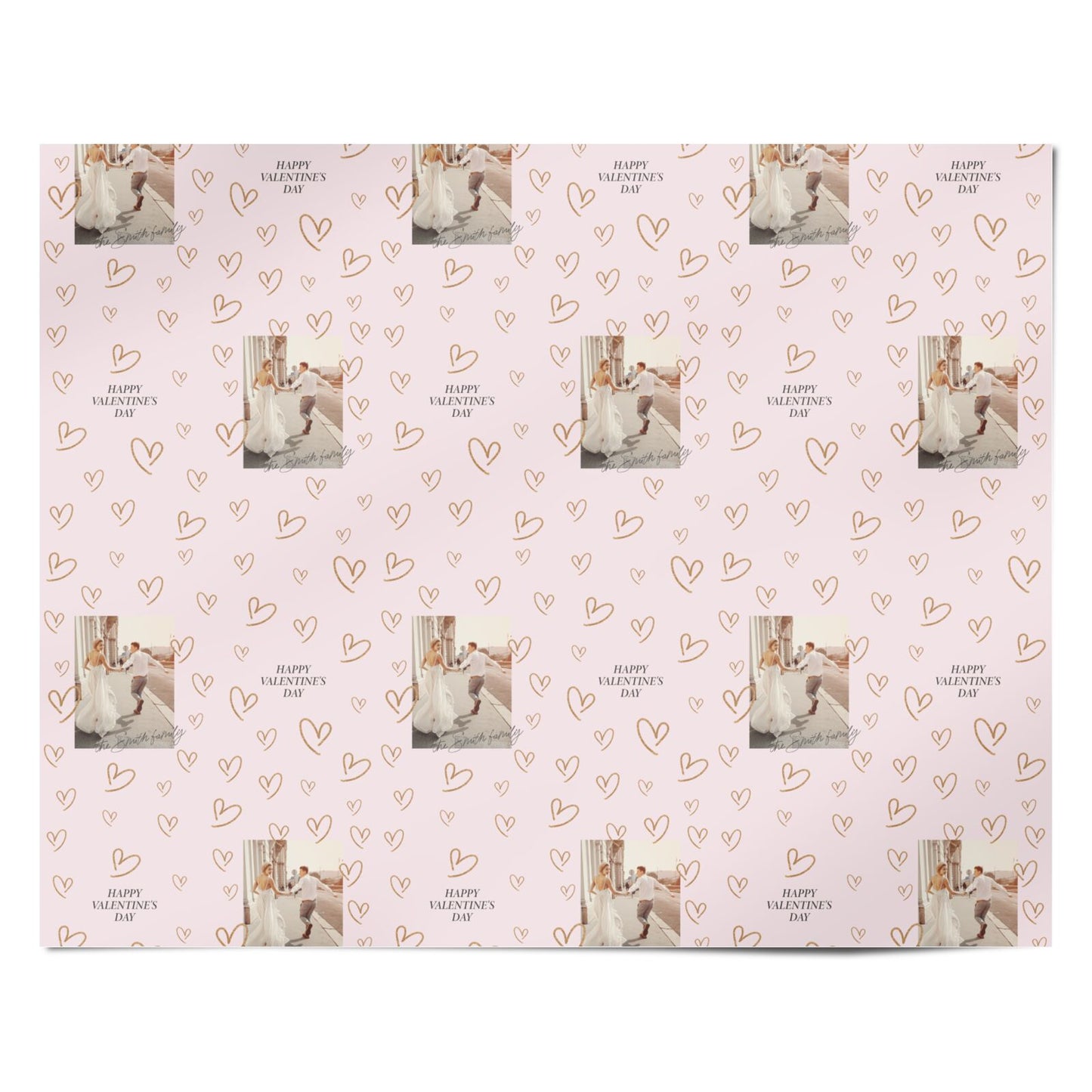 Valentines Day Newly Wed Photo Personalised Personalised Wrapping Paper Alternative