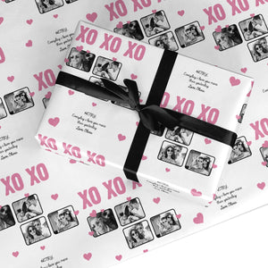 Valentines Day Photo Collage Wrapping Paper