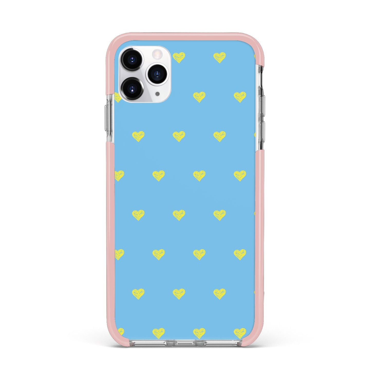 Valentines Hearts Polka Dot iPhone 11 Pro Max Impact Pink Edge Case