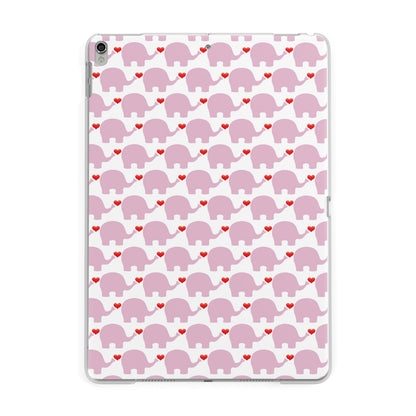 Valentines Pink Elephants Apple iPad Silver Case