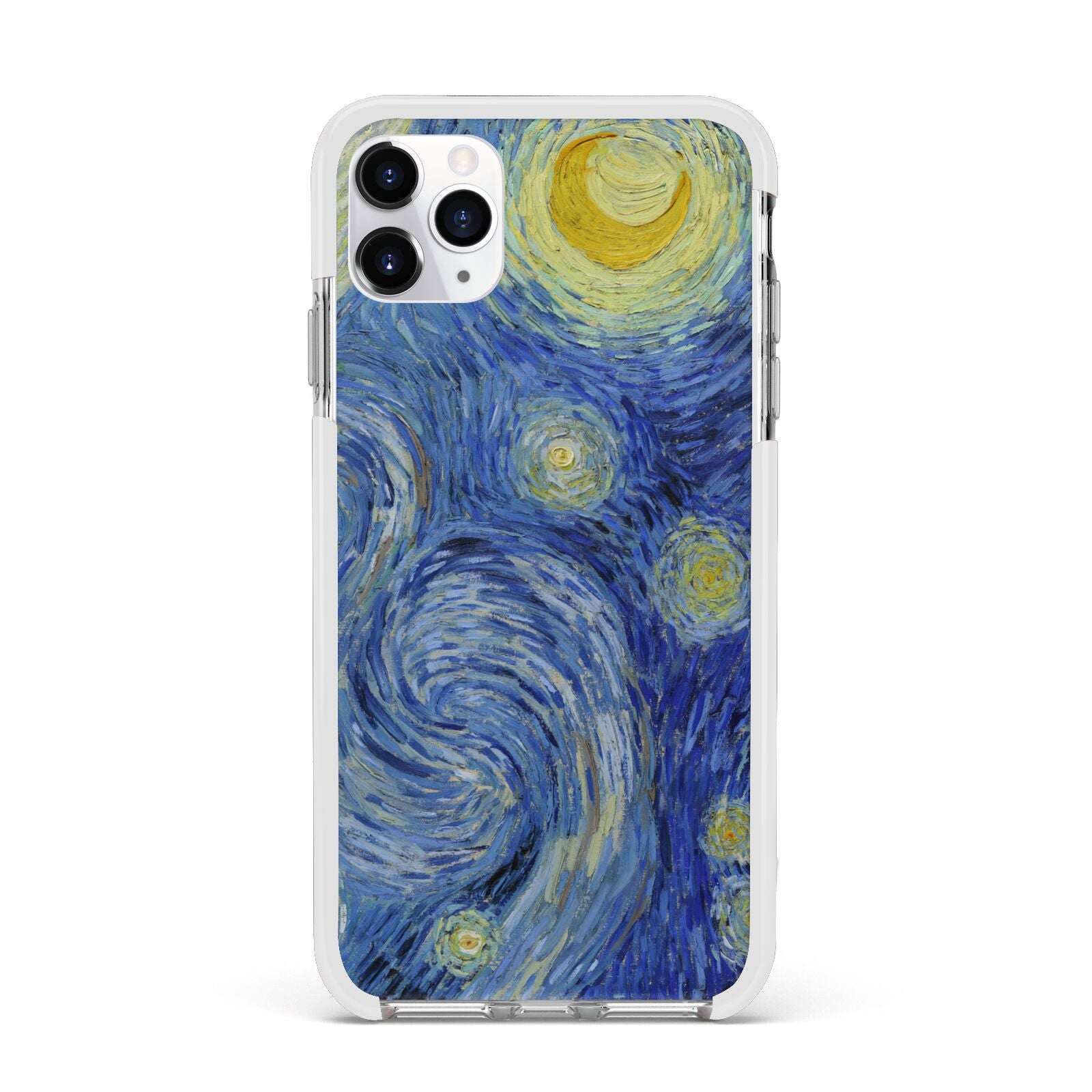 Van Gogh Starry Night Apple iPhone 11 Pro Max in Silver with White Impact Case