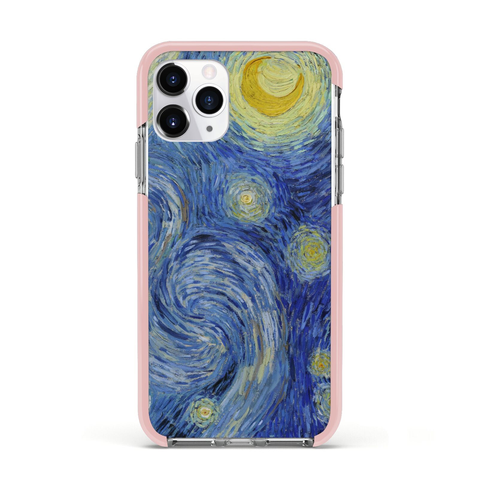 Van Gogh Starry Night Apple iPhone 11 Pro in Silver with Pink Impact Case