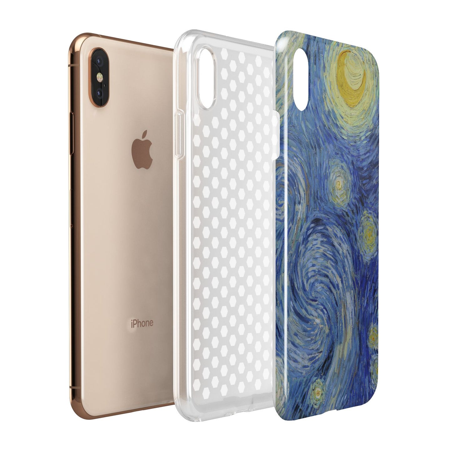 Van Gogh Starry Night Apple iPhone Xs Max 3D Tough Case Expanded View