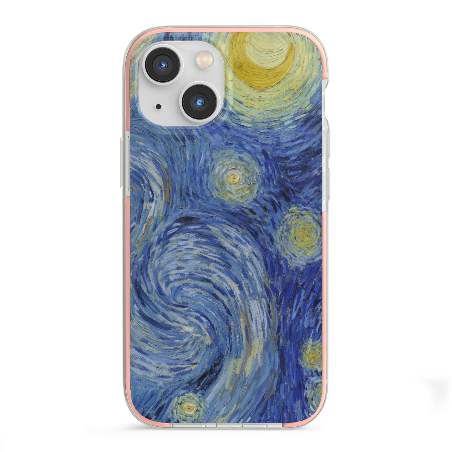 Van Gogh Starry Night iPhone 13 Mini TPU Impact Case with Pink Edges