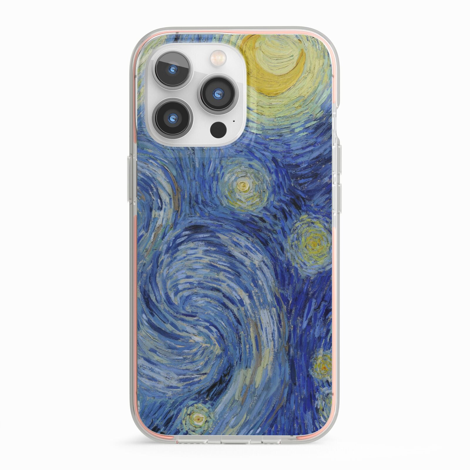 Van Gogh Starry Night iPhone 13 Pro TPU Impact Case with Pink Edges