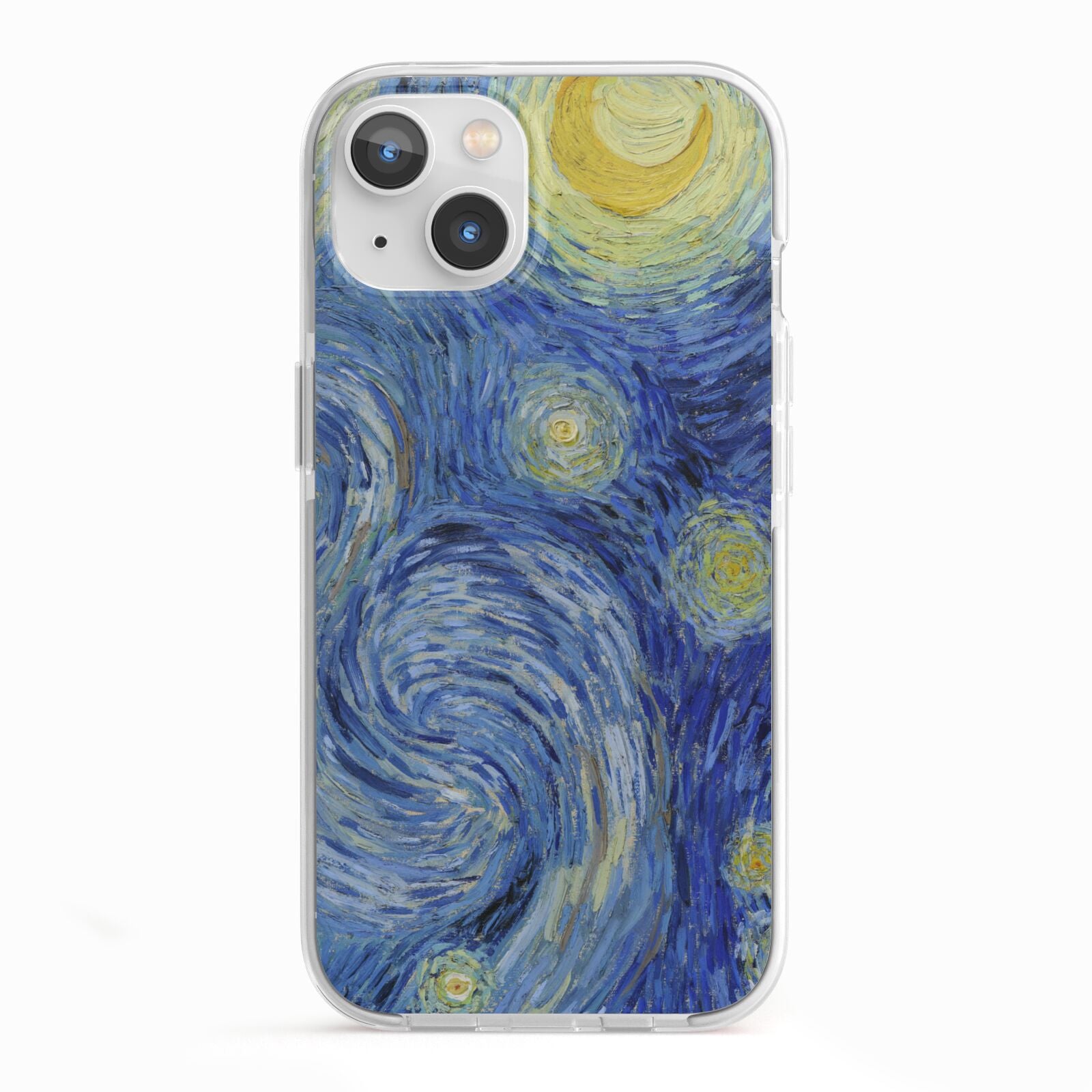 Van Gogh Starry Night iPhone 13 TPU Impact Case with White Edges