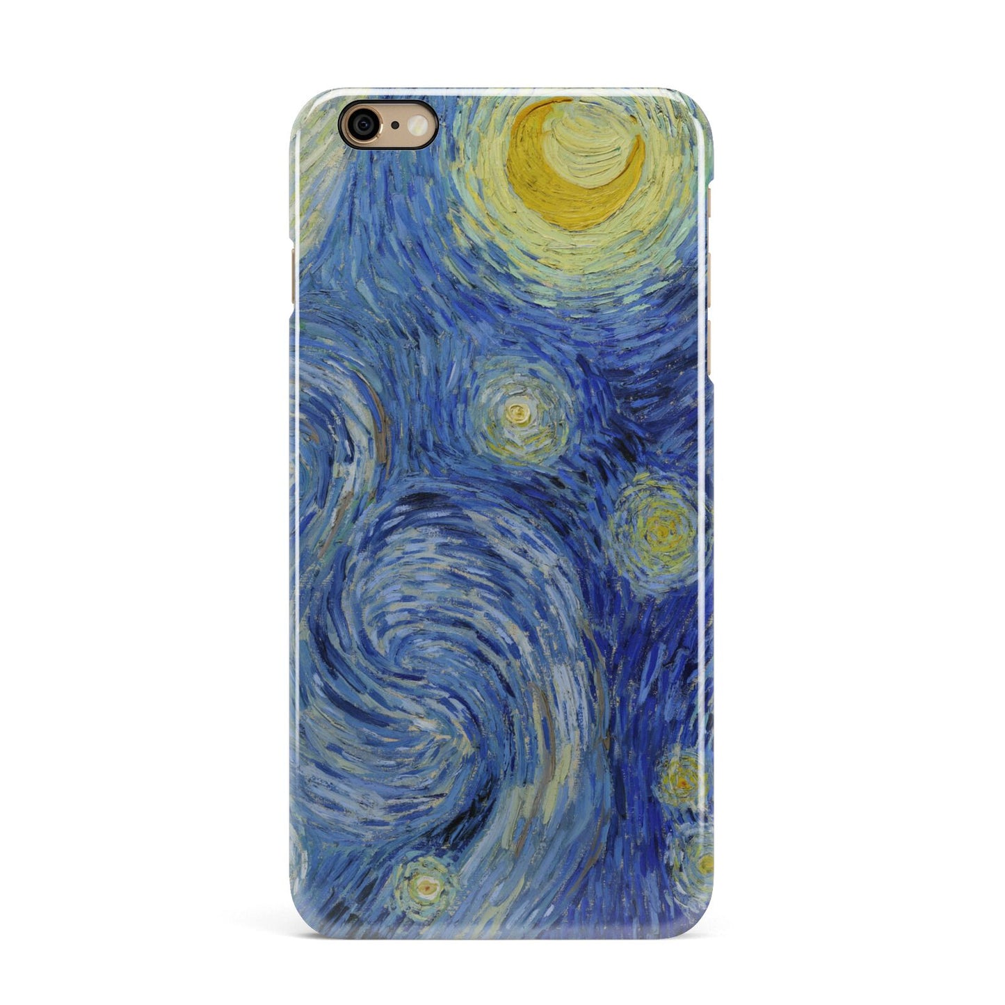 Van Gogh Starry Night iPhone 6 Plus 3D Snap Case on Gold Phone