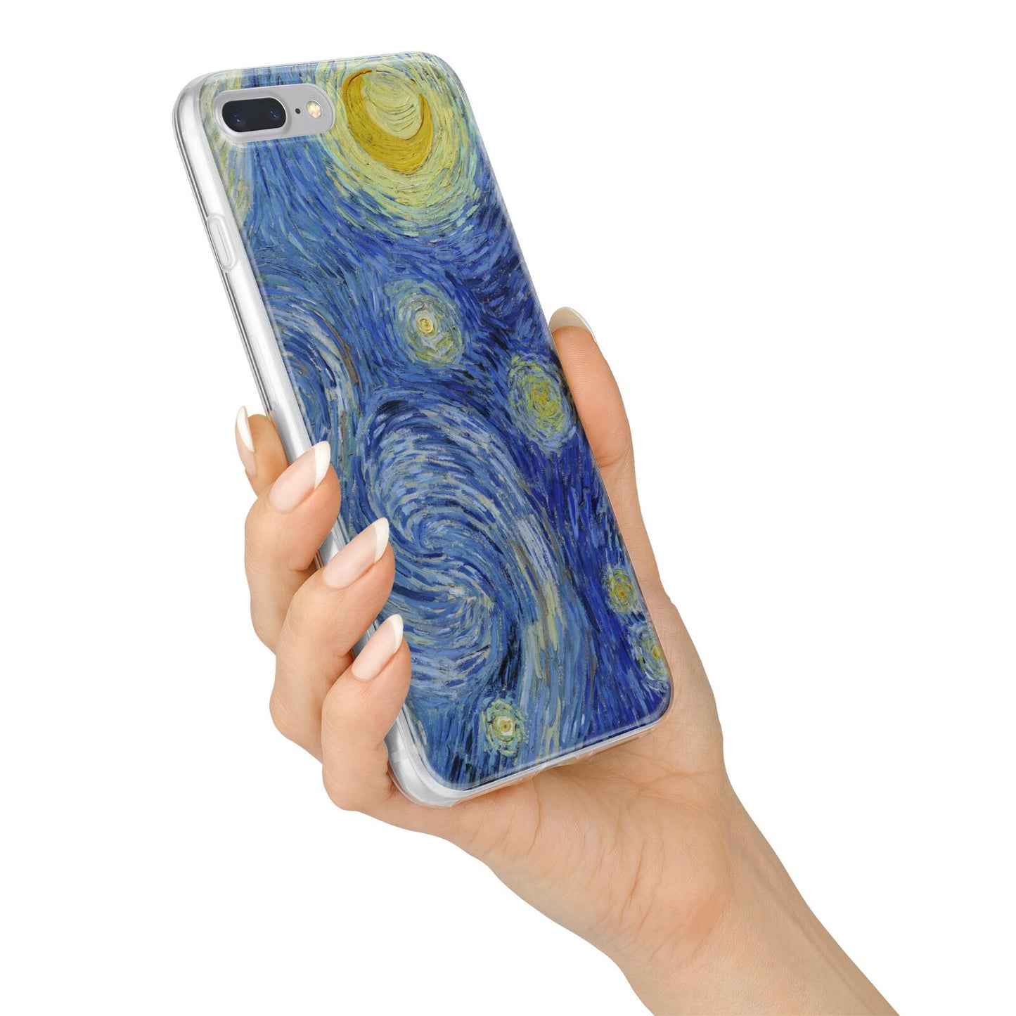 Van Gogh Starry Night iPhone 7 Plus Bumper Case on Silver iPhone Alternative Image