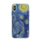 Van Gogh Starry Night iPhone X Bumper Case on Silver iPhone Alternative Image 1
