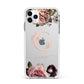 Vintage Floral Personalised Apple iPhone 11 Pro Max in Silver with White Impact Case