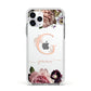 Vintage Floral Personalised Apple iPhone 11 Pro in Silver with White Impact Case