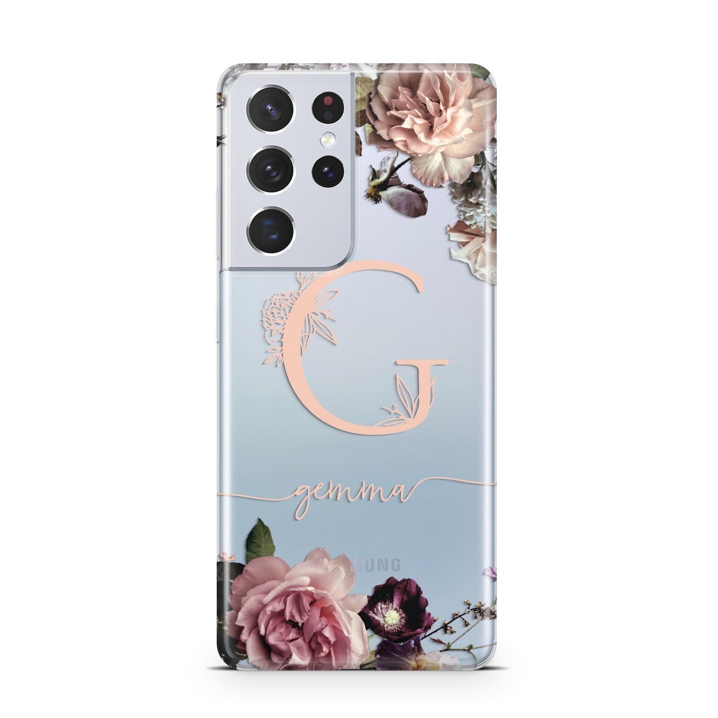 Vintage Floral Personalised Samsung S21 Ultra Case