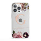 Vintage Floral Personalised iPhone 13 Pro Clear Bumper Case