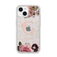Vintage Floral Personalised iPhone 14 Glitter Tough Case Starlight