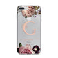 Vintage Floral Personalised iPhone 7 Plus Bumper Case on Silver iPhone