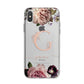 Vintage Floral Personalised iPhone X Bumper Case on Silver iPhone Alternative Image 1