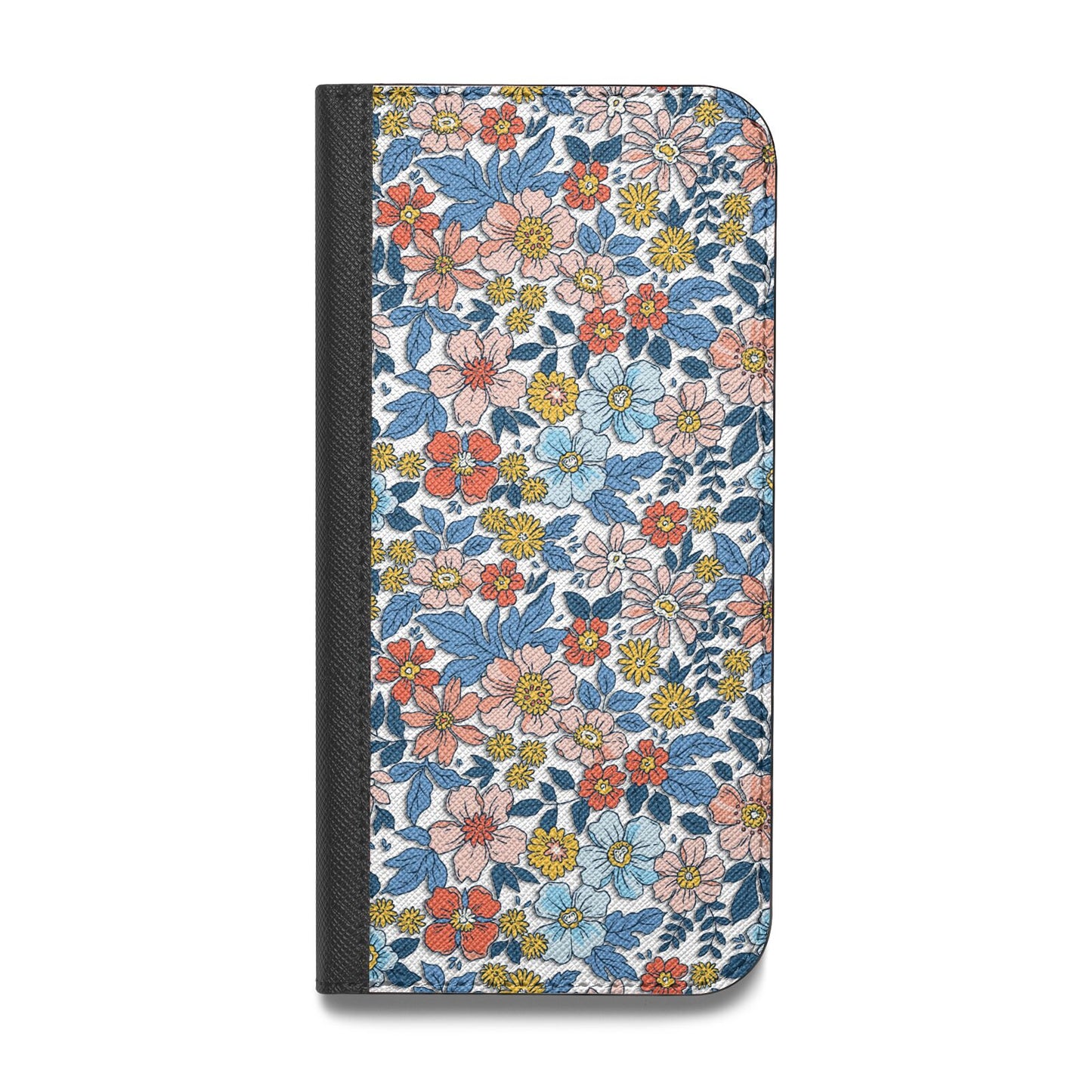 Vintage Flower Vegan Leather Flip Samsung Case