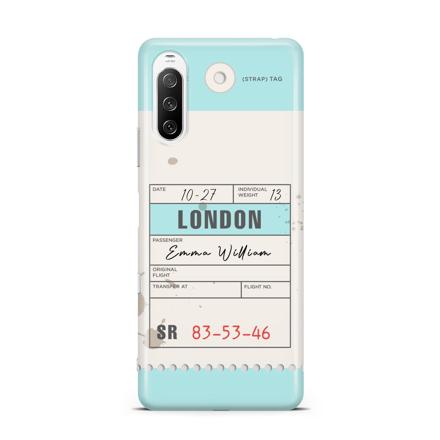 Vintage Luggage Tag Sony Xperia 10 III Case