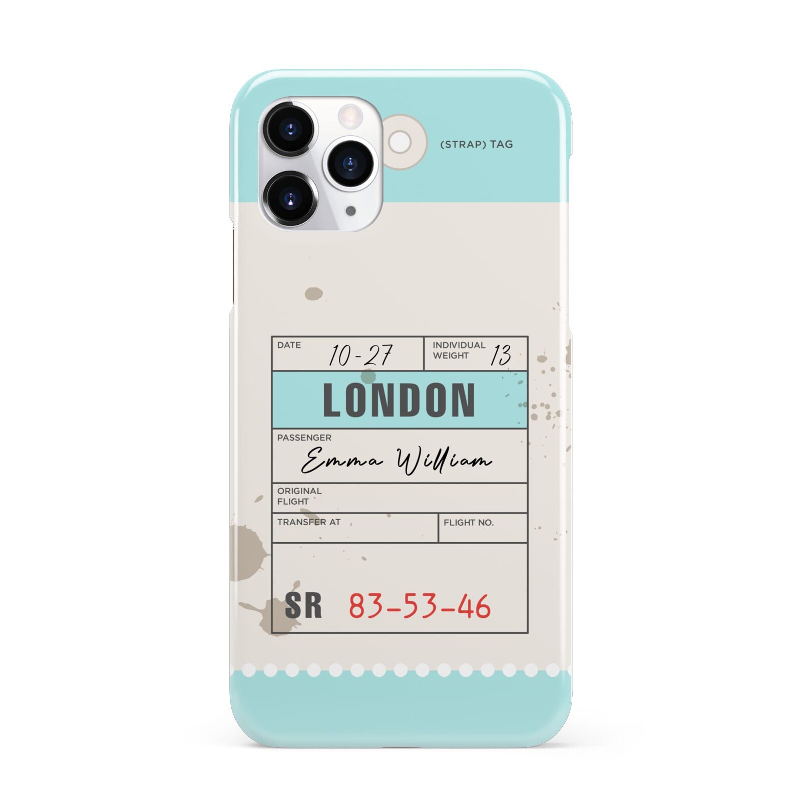 Vintage Luggage Tag iPhone 11 Pro 3D Snap Case