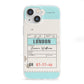 Vintage Luggage Tag iPhone 13 Mini Clear Bumper Case