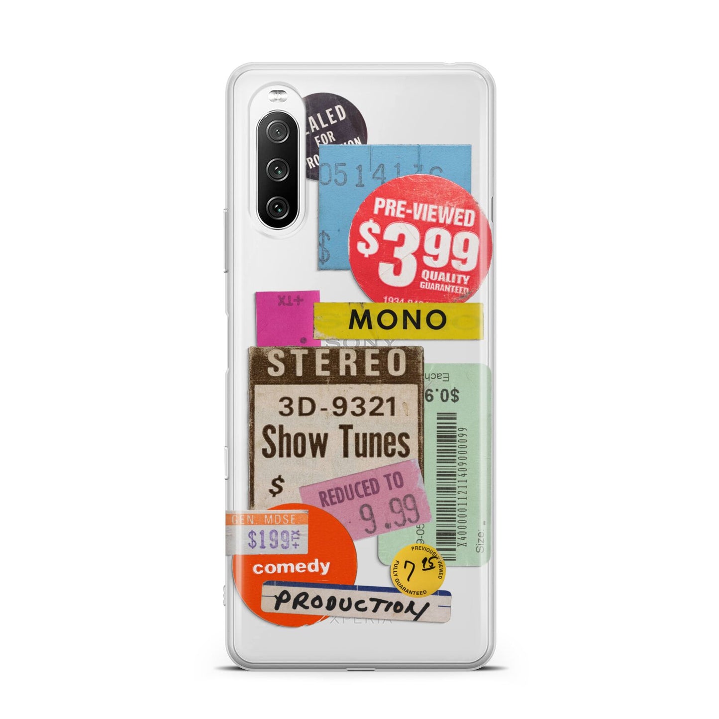 Vintage Sale Stickers Sony Xperia 10 III Case