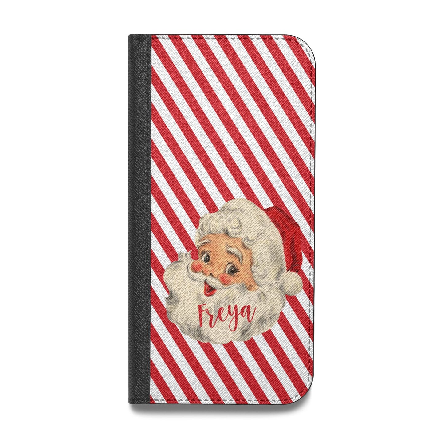 Vintage Santa Personalised Vegan Leather Flip Samsung Case