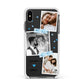 Wedding Snaps Collage with Blue Hearts and Name Apple iPhone Xs Max Impact Case White Edge on Black Phone