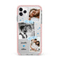 Wedding Snaps Collage with Blue Hearts and Name iPhone 11 Pro Max Impact Pink Edge Case