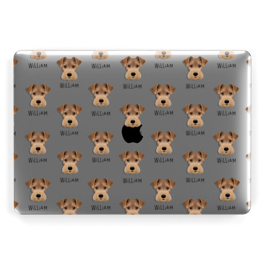 Welsh Terrier Icon with Name Apple MacBook Case