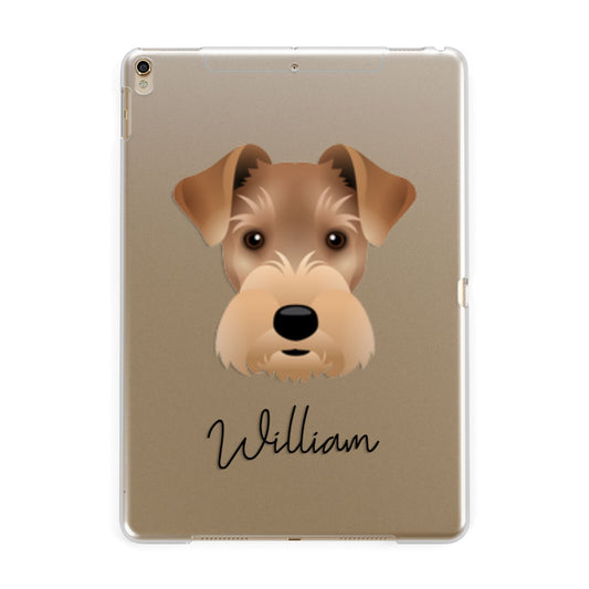 Welsh Terrier Personalised Apple iPad Gold Case